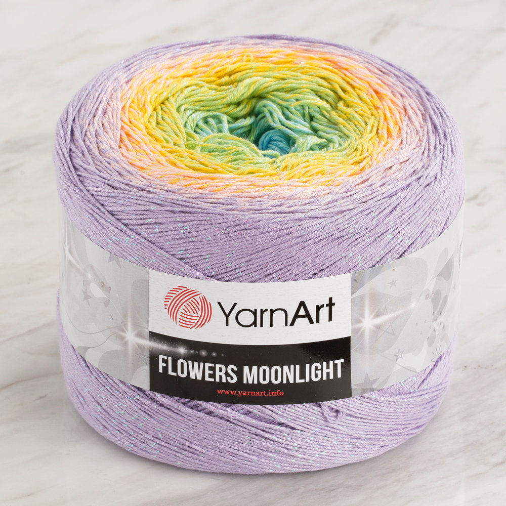 Yarnart Flowers Moonlight Simli Ebruli 260Gr El Örgü İpi - 3285